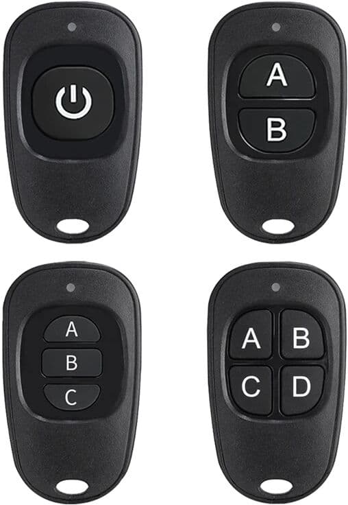 CENTURY AOKE Universal 433 MHz RF Wireless Remote Control 1 2 3 4 Buttons EV1527 Learning Code Transmitter for Garage Door Gate Alarm Light