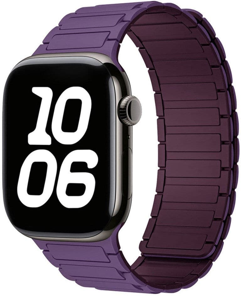Apple Watch (42/44/45/46/49 mm) Lippa Magnetisk Silikonreim - Lilla