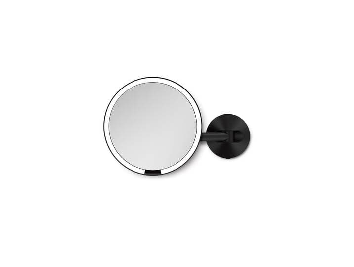 Kosmetikspiegel SIMPLEHUMAN mit Sensor Mit Wandhalterung Schwarz matt , schwarz (schwarz matt), Spiegel, Kosmetikspiegel