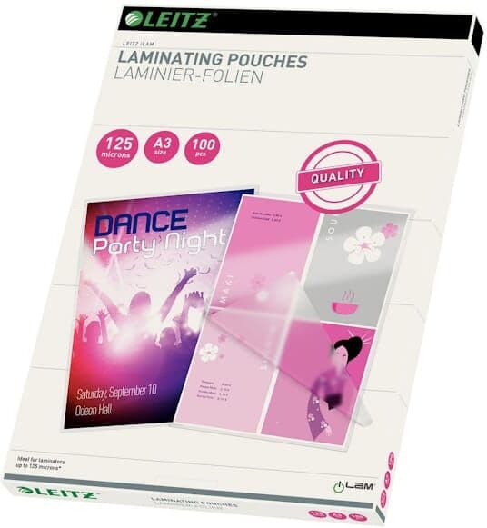 Laminat LEITZ A3 125mic klar 100/fp