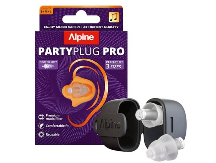 Alpine PartyPlug Pro Oordoppen voor Feesten & Festivals - Nieuw & Verbeterd - 21dB Hi-Fi Gehoorbescherming voor Muziek & Concerten & - Professionele Kwaliteit, Voorkom Gehoorschade - Transparant
