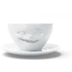 fiftyeight Kaffeetasse Zwinkernd weiß