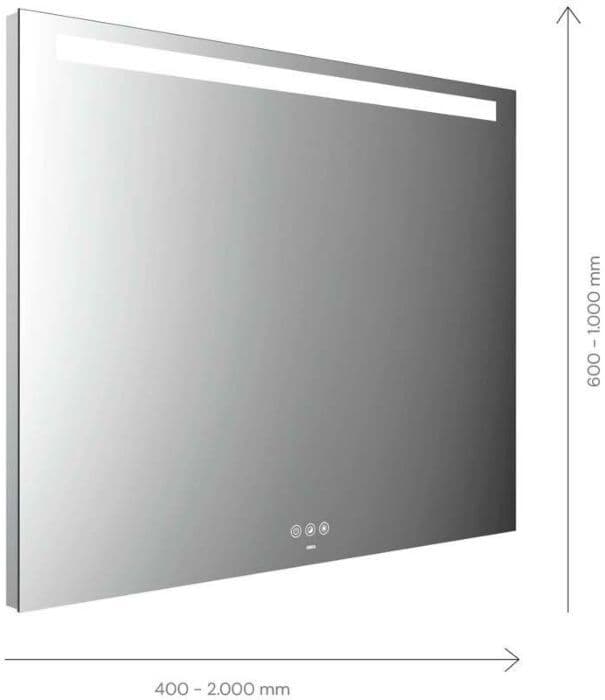 Emco Mi 210+ LED-Lichtspiegel 103050009000300 500 x 900 mm, mit horizontalem Lichtausschnitt oben 35mm