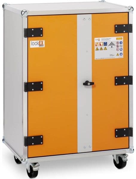 CEMO Batteriopbevaringsskab M/hjul, 66x80x115 Cm.
