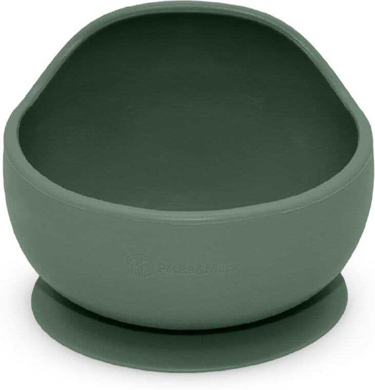 Petite&Mars Take&Match Silicone Bowl bol avec ventouse Misty Green 6 m+ 360 ml