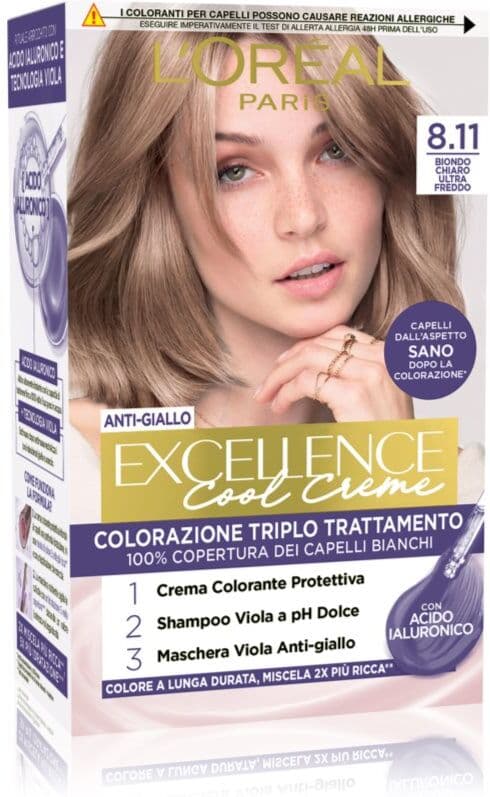L’Oréal Paris Excellence Cool Creme farba do włosów odcień 8.11 Biondo Chiaro Ultra Freddo 1 szt.