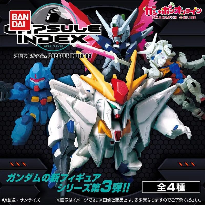 Bandai Genuine Gashapon Gundam Anime Figure Capsule Index 03 Action Figure Toys for Kids Gift Collectible Model Ornaments