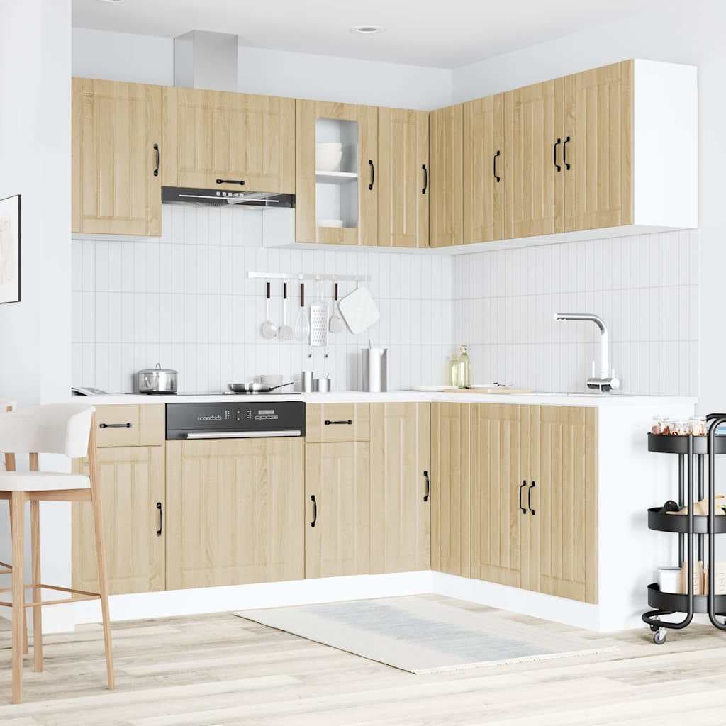 vidaXL Ensemble d'armoires de cuisine 11 pcs Lucca bois d'ingénierie