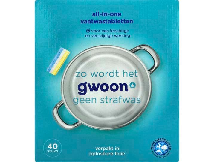 G'woon vaatwastabletten All-In-One 40 stuks