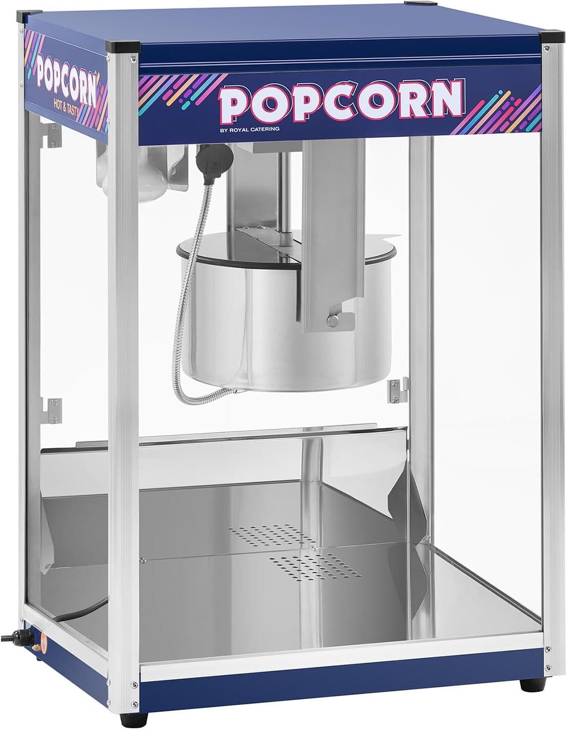 Stroj na popcorn XXL - 2350 W - 8 kg/h - modrý - Royal Catering RCPR-2300