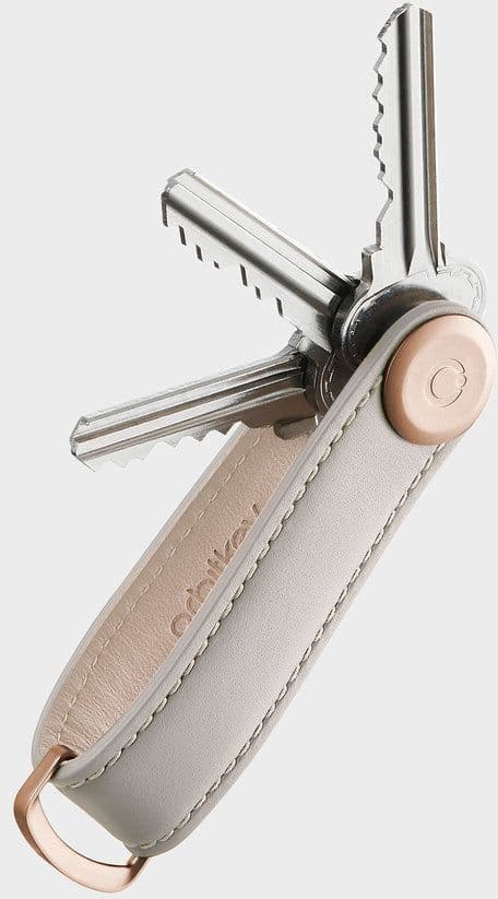 Orbitkey - Leather Key Organiser - Stone/Grey