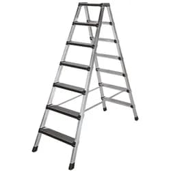 ILLER-LEITER Stufenstehleiter Alu elox. 48104