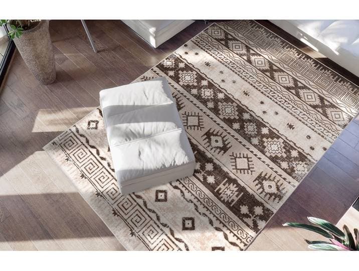 Teppich ME GUSTA Ariya 325 , grau (taupe), B:80cm H:6mm L:150cm, Polypropylen (PP), Teppiche, Teppich, Flachflor, gekettelt, Wohnzimmer