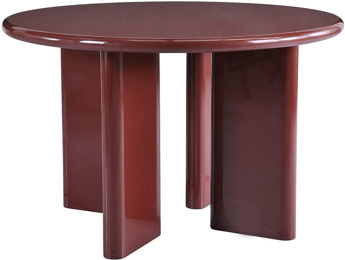 Vente-unique Runder Esstisch für 4 Personen aus MDF - Bordeaux - LUKAVO