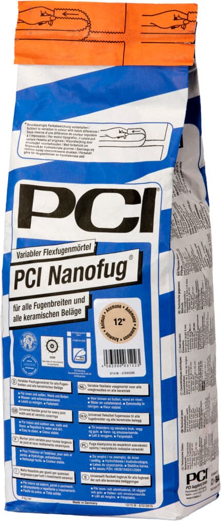 PCI Nanofug, variabler Flexfugenmörtel, insbesondere für Steingut- und Steinzeugbeläge, Nr. 41 dunkelbraun, 4 kg