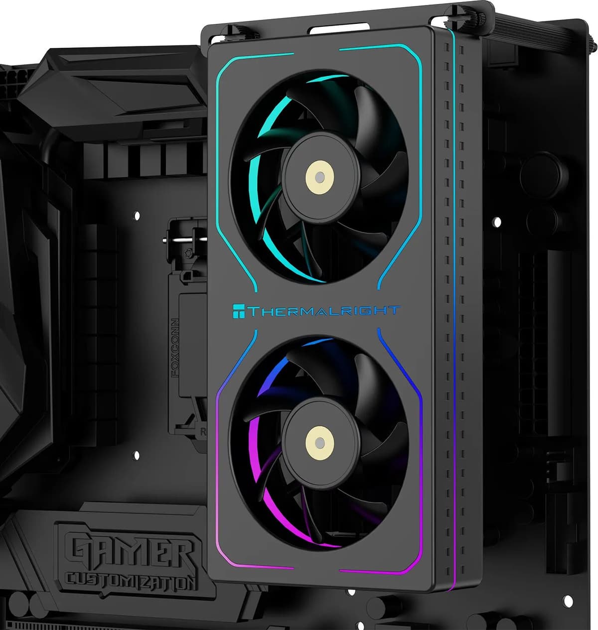 Thermalright MC-2 ARGB Computer Memory Heatsink, Paired with High-Performance Dual Fans, Suitable for DDR/DDR2/DDR3/DDR4/DDR5