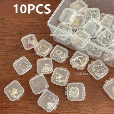Smart Shopping Spot Clear View Jewelry Organizer Box With Ring Slots And Multi Compartment Storage 10pcs