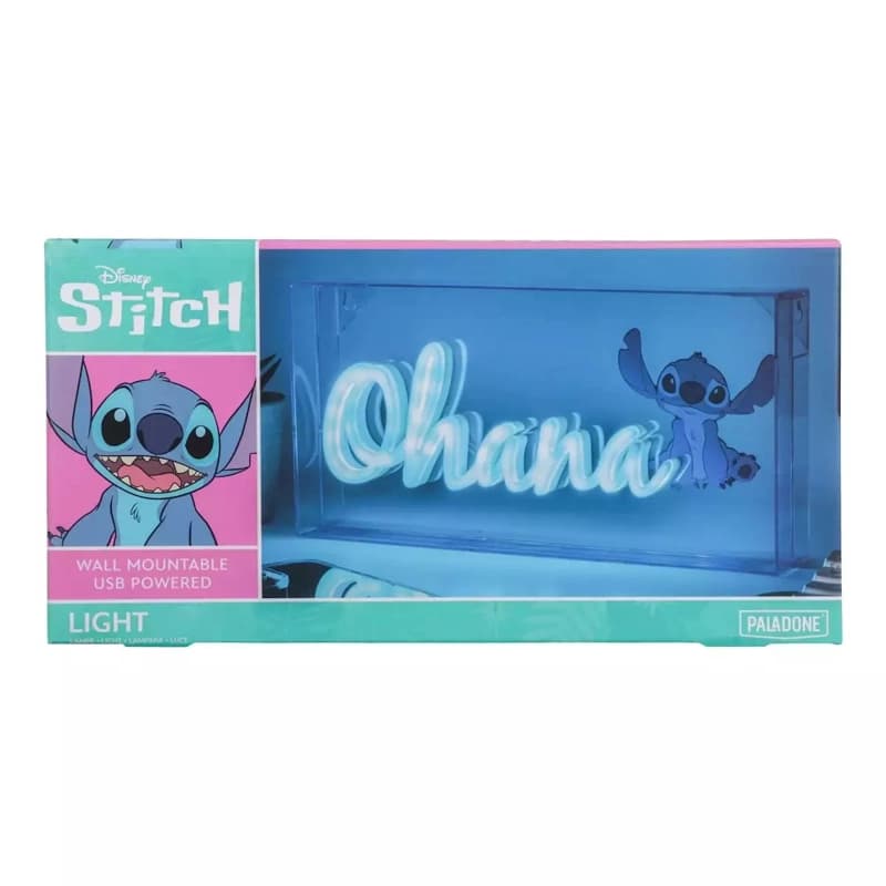Paladone Led Παιδικό Φωτιστικό Γραφείου Neon Stitch Ohana Μπλε 30.5x15.5cm PP12800LS