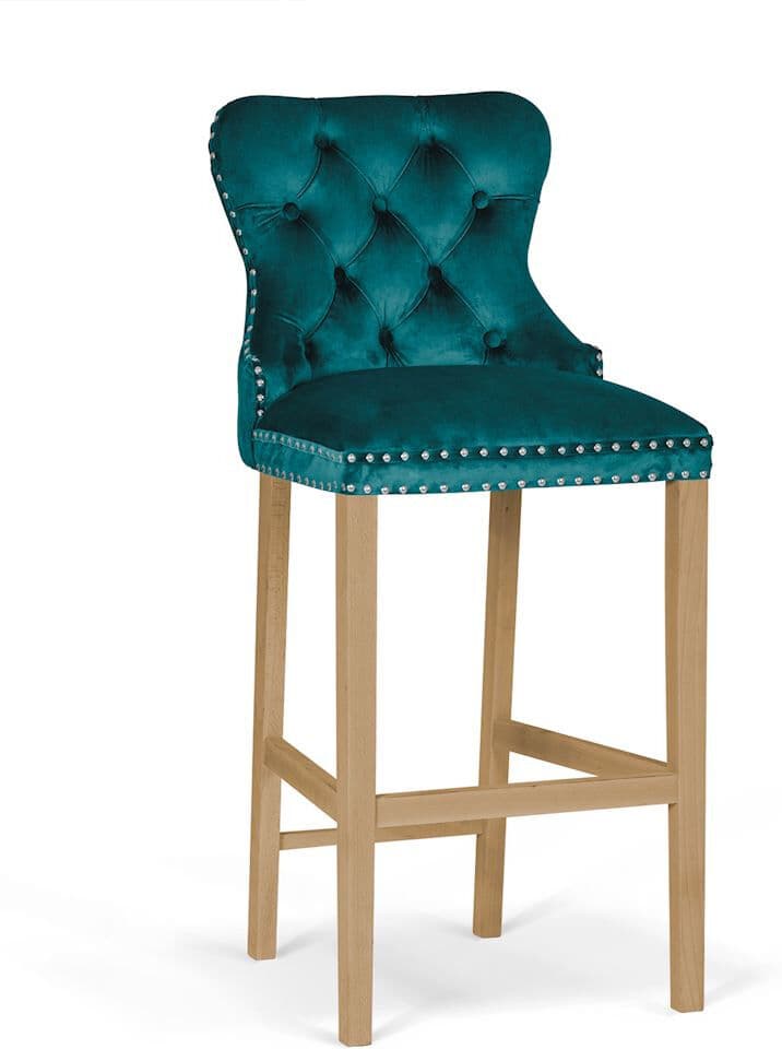 Atreve Scaun Bar Madame Aqua/Stejar BL85 L70 cm