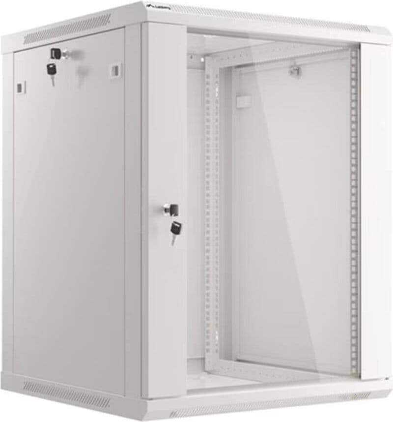 Lanberg Armario Mural Rack 19 Pulgadas 15u 600x600 Flat Pack Gris Puerta Cristal Talla Única Unisex