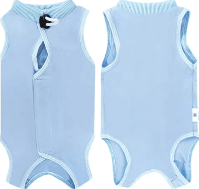 Inspire Curations ComfortGuard Post Surgery Recovery Suit For Cats blue s