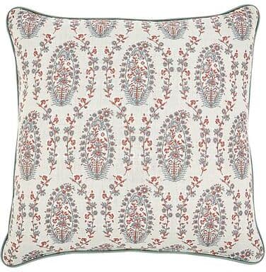 "Naya Paisley Sunbrella Outdoor Pillow - Paisley Sky 20"" x 20"" - Ballard Designs"