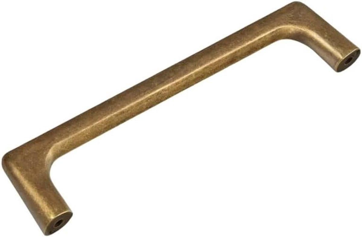 Kastgrepen in geborsteld koper met vintage ontwerp, 192 mm pitch row