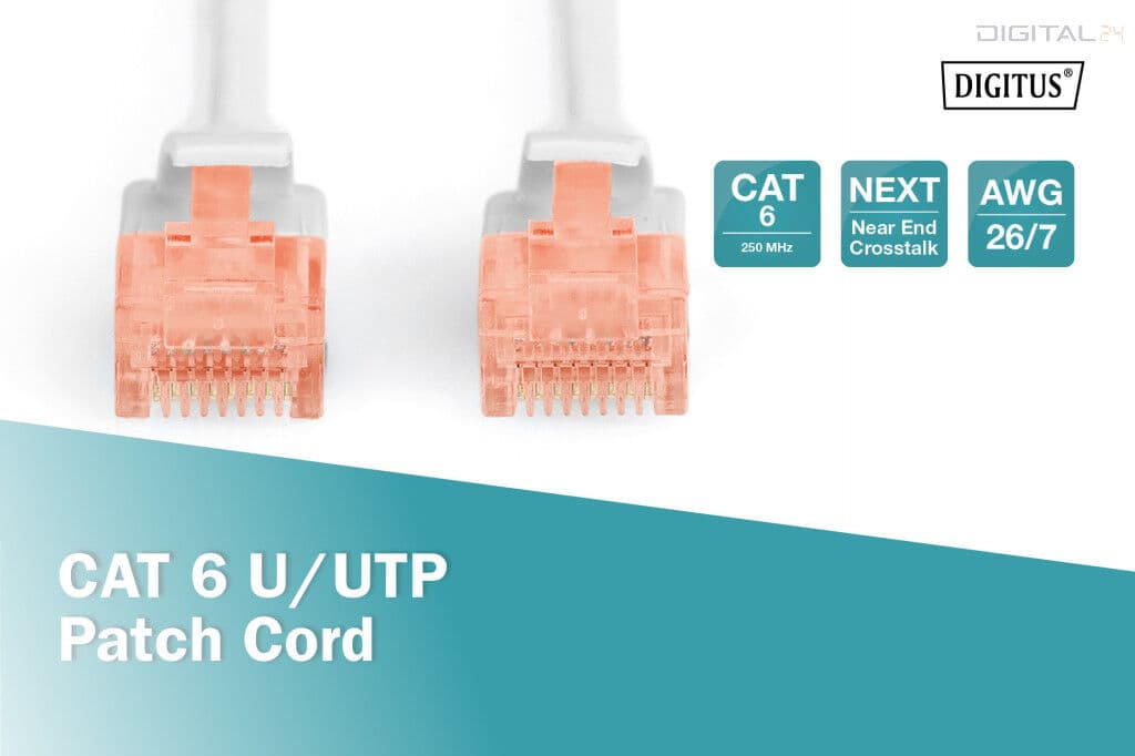 Digitus DK-1612-010 Cat.6 U/UTP PVC 1m szürke patch kábel