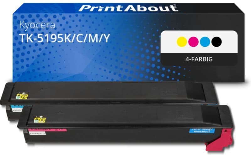 PrintAbout Toner kompatibel mit Kyocera TK-5195K/C/M/Y - 4-farbig - Multipack