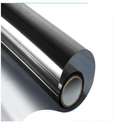 Useful Little Things Large Format One Way Mirror Daytime Privacy Glass Film Solar Heat Reflective Roll grey Silver 23.62 In X 6.56 Ft