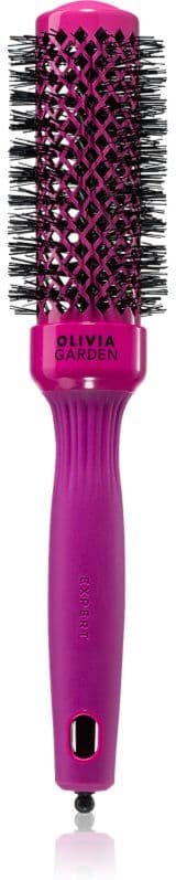 Olivia Garden Expert Shine Hot Pink βούρτσα για στέγνωμα για μακριά μαλλιά 35 mm 1 τμχ