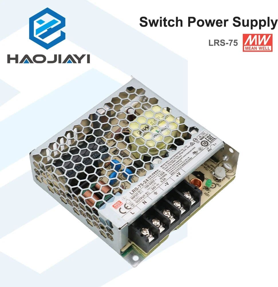 HAOJIAYI Mean Well LRS-75 Series Switching Power Supply 75W 5A 12A 24A 36A Mean Well Single Output Switching Power Supply