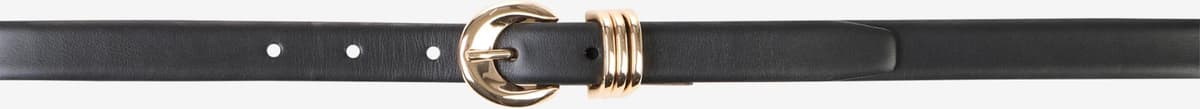 Ledergürtel BRAX "Style DAMENGÜRTEL", Damen, Gr. 85, schwarz, Leder, Gürtel Ledergürtel, Ledergürtel mit Metallschlaufe