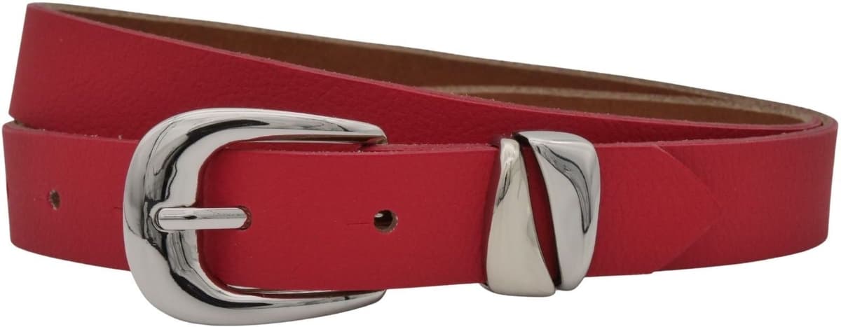 Ledergürtel ANNAMATONI "AnnaMatoni AnnaMatoni Damen Ledergürtel 2,5 cm breit mit", Damen, Gr. TW 115, rot 350, 100% Leder, Gürtel Ledergürtel