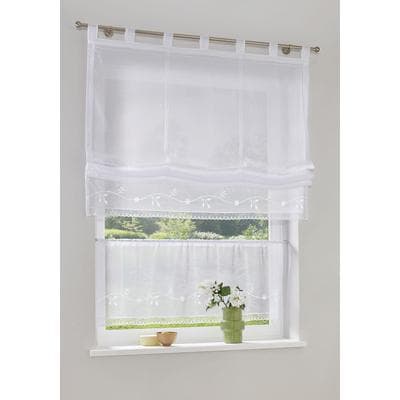 Raffrollo OTTO HOME "Idaho" Gr. 3, weiß, B:80cm H:140cm, Voile, Obermaterial: 100% Polyester, Raffrollos, Transparent, Voile, Polyester