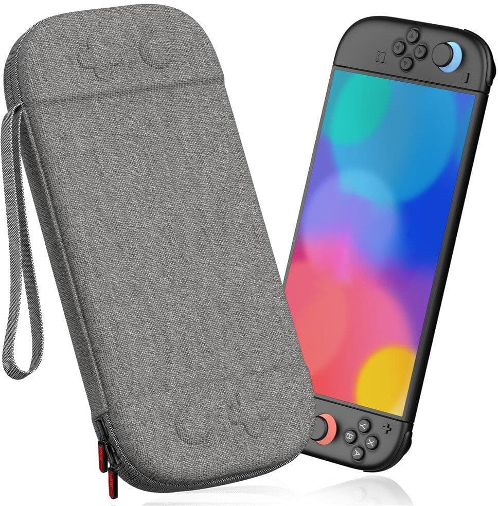 TABLETCOVERS.DK Nintendo Switch 2 Nylon Opbevaringstaske m. Strop - Mørkegrå