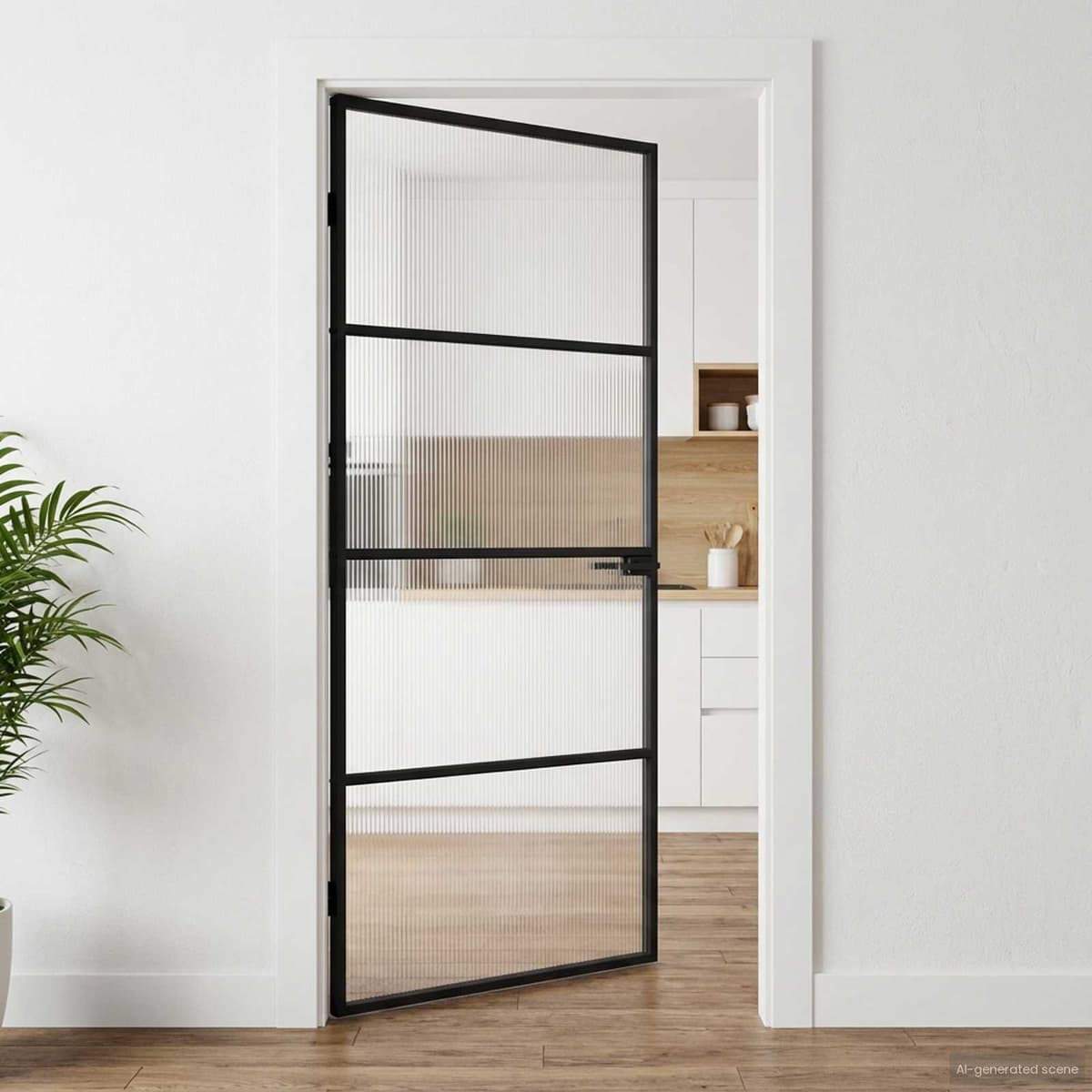 vidaXL Porte de maison 93 x 201,5 x 3,5 cm Aluminium et Verre Trempé