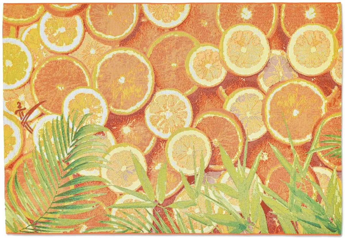 SANSIBAR Sylt Outdoorteppich  Rantum Beach ¦ orange ¦ Synthetische Fasern ¦ Maße