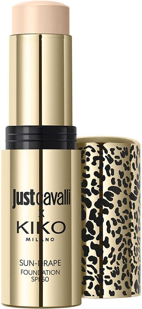 Kiko Milano Base de maquillaje en stick SPF 50 Just Cavalli X Sun-Drape Stick Foundation Spf50. 03 Golden Sand