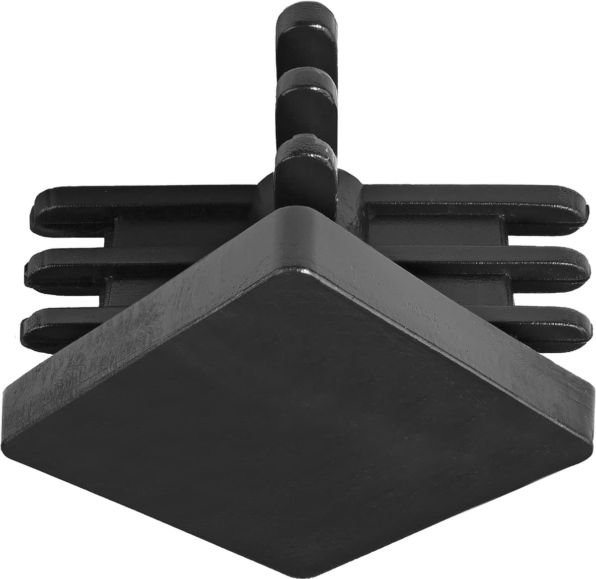 Tecnomat PUNTALE ALETTATO AD INFILARE PER TUBO 40x40 mm PVC NERO 4 PEZZI