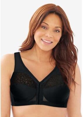 Plus Size Women's Glamorise® Magic Lift® Racer Back Bra by Glamorise in Black (Size 42 D)