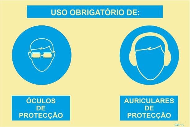 Sinal Composto - Fotoluminescente 1F. 800x600mm