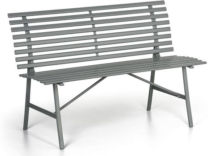 B2B Partner Metalowa ławka ogrodowa SPRING, szara
