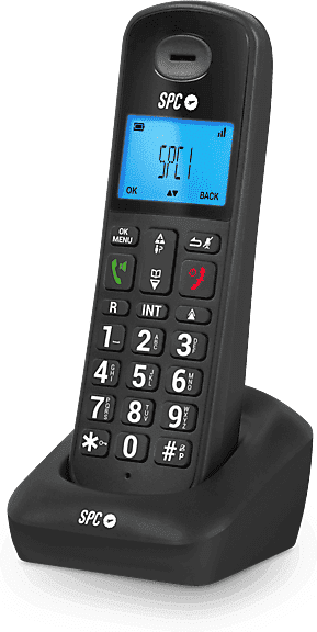 Teléfono - SPC GOSSIP 2, Single, Inalámbrico, Agenda para 50 contactos, Manos libres, Modo Eco, Negro