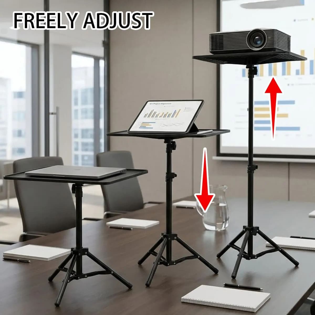 BAPPSUS Projector Tray Stand Floor To Wall Desktop Shelf Multifunction Mobile Phone Laptop Tablet Projector Telescopic Bracket Stand