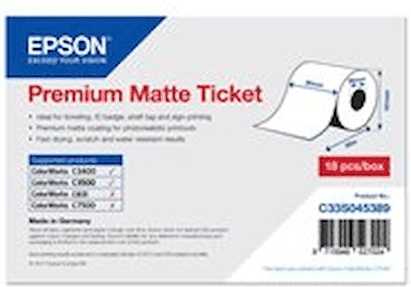 Epson Premium - Matta biljetter - Rulle(8 cm x 50 m) - 1 rulle