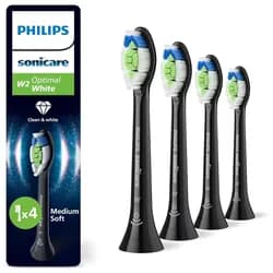 Philips Sonicare W2 Optimal Bürstenköpfe (4er-Pack) HX6064/87 - HX6064/88 - HX6068/87 - HX6068/88 - 4 Stück / Schwarz