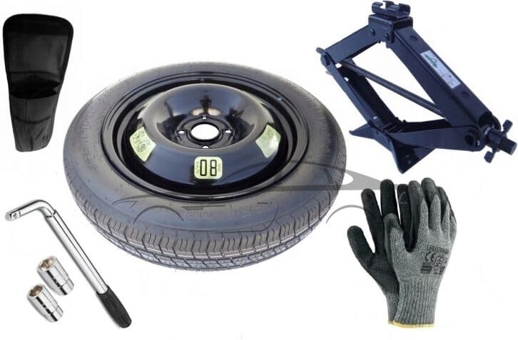 Extradeon Kit - Roue de secours AUDI A1 8X R16 5x100x57,1 + Clé gola + Cric + House pour cric