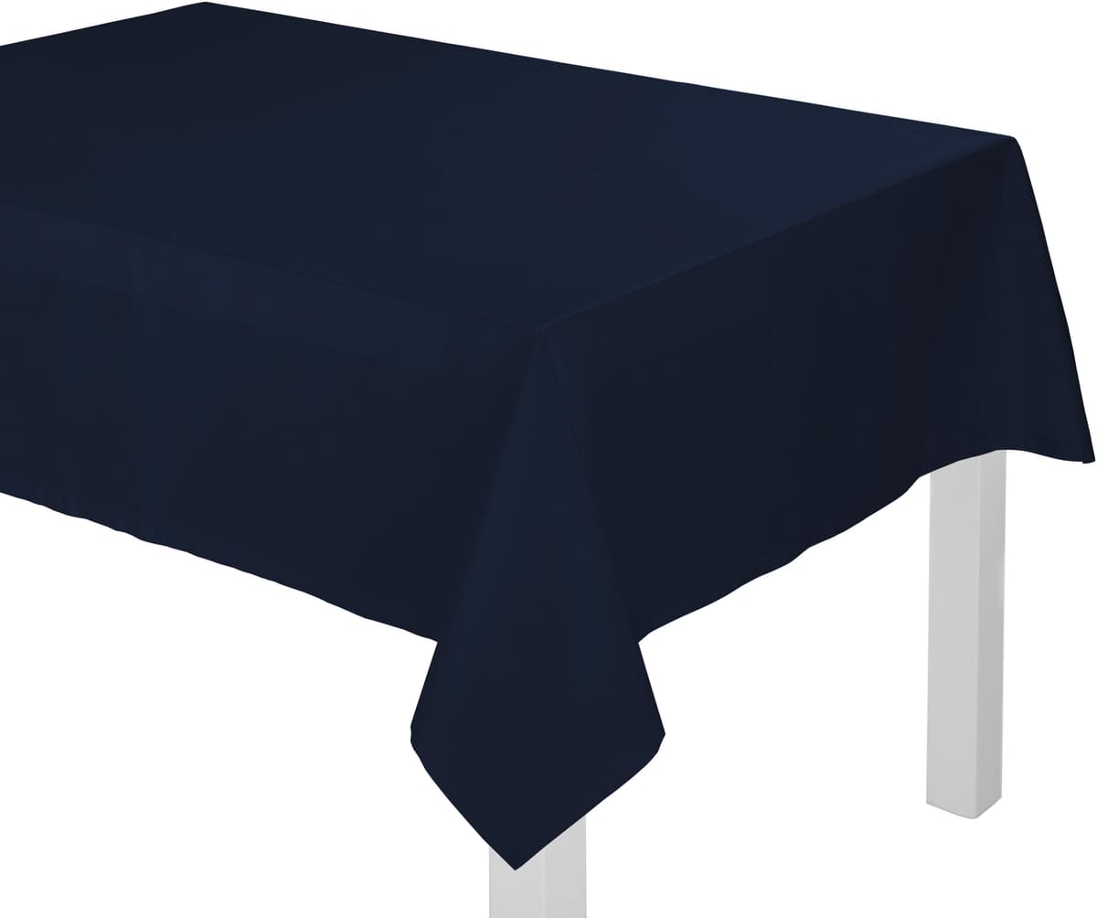 Tischdecke WIRTH "NEWBURY" Gr. 5, blau (nachtblau), B:130cm L:220cm, Baumwolle, Polyester, Tischdecken, Tischdecke nachtblau B/L: 130cm x 220cm, 1 Stk., eckig