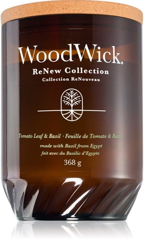 Woodwick Renew Tomato Leaf & Basil αρωματικό κερί 368 γρ